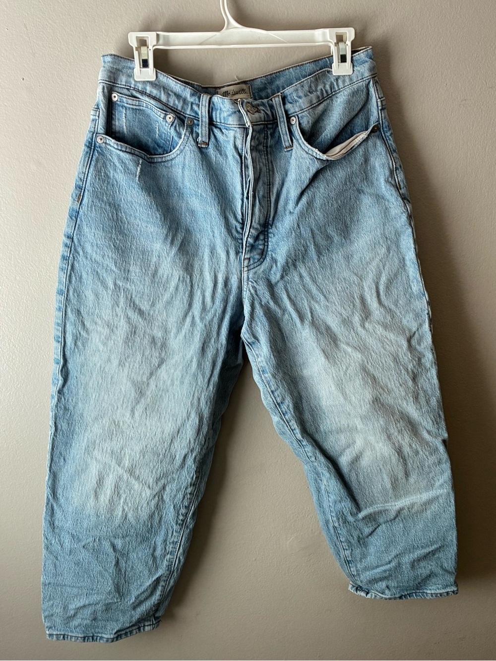 Madewell Balloon Jeans Light Wash High Rise Size 30P